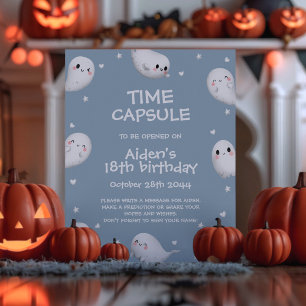 Póster Cute Spooky Un Rótulo de Cápsula de Halloween Time