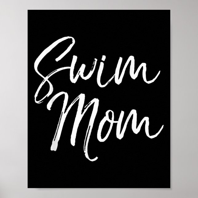 Póster Cute Swimming Mom Mother's Day Gift For Swimmers S (Frente)