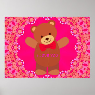 Póster Cute Te Amo El Papel Poster de Valor (Glossy)