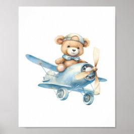 Póster Cute Teddy Bear Baby Shower Nursery