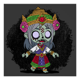 Póster Cute Thai Zombie