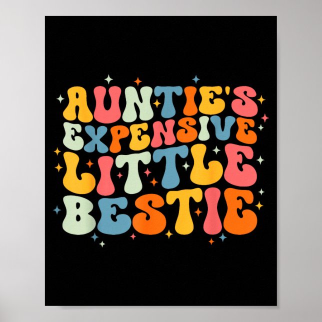 Póster Cute Toddler Boy Girl Funny Aunties Expensive Litt (Frente)