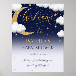 Póster Cute Twinkle Twinkle Little Star Baby Shower