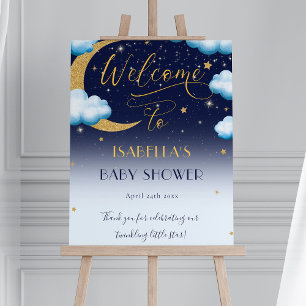 Póster Cute Twinkle Twinkle Little Star Boy Baby Shower