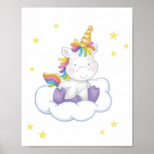 Póster Cute Unicorn