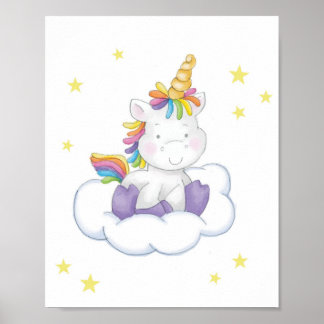 Póster Cute Unicorn