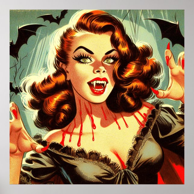 Póster Cute Vampire Pin-up (Frente)