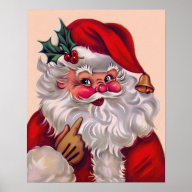 Póster Cute vinage santa claus 2 (Frente)