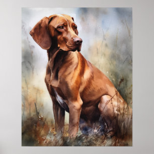 Póster Cute Vizsla Dog Art Print Poster