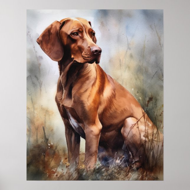 Póster Cute Vizsla Dog Art Print Poster (Frente)