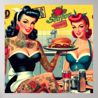 Cute Waitress Pin-ups