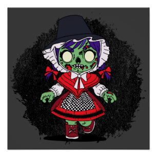Póster Cute Welsh Zombie