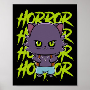 Póster Cute Werewolf Wolf Y Anime Horror Lycanthrop