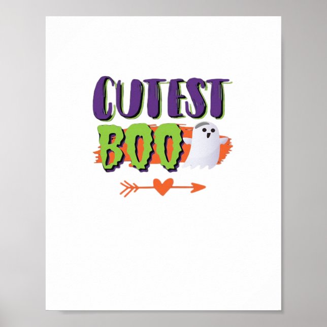 Póster Cutest Boo Halloween Funny Casual (Frente)