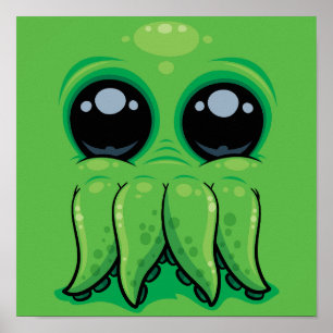 Póster Cutethulhu Cute Cthulhu Face