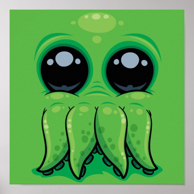Póster Cutethulhu Cute Cthulhu Face (Frente)