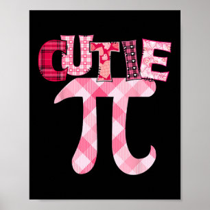Póster Cutie Pi Day 3.14 Math Teacher Geek Funny Valentin