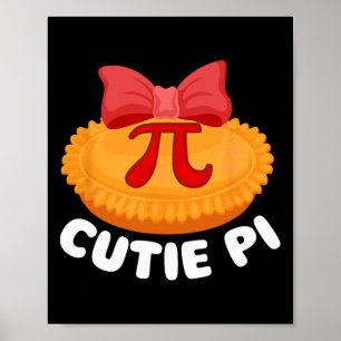Póster Cutie Pi - Pi Day Math Lover Science Pi Symbol