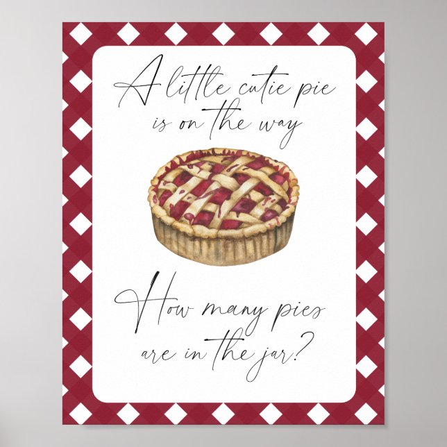 Póster Cutie pie - adivinen cuántos pasteles (Frente)