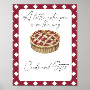 Póster Cutie pie de ducha de bebé Tarjetas y regalos
