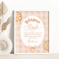 Cutie Pie Diaper raffle gingham género neutro