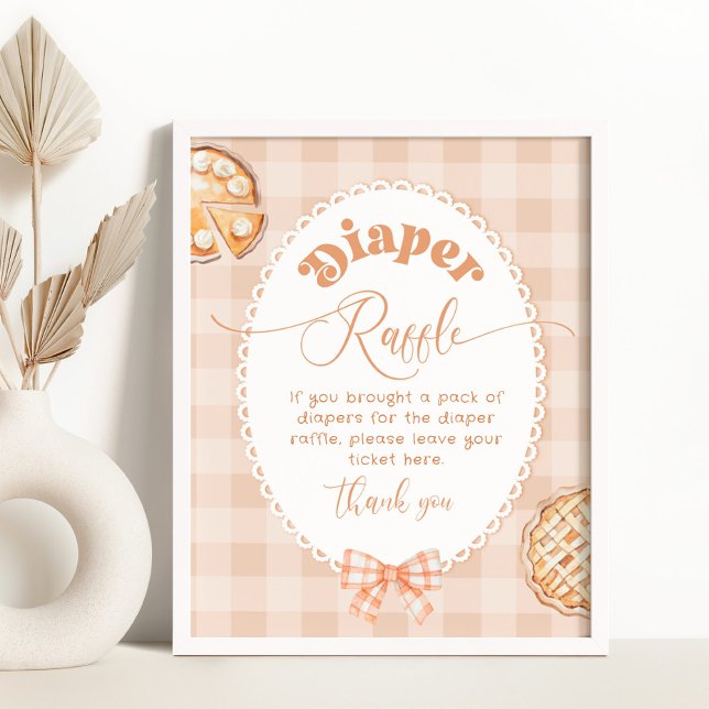 Póster Cutie Pie Diaper raffle gingham género neutro (Subido por el creador)