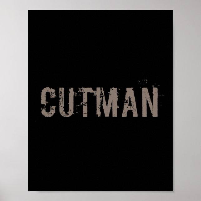Póster Cutman Tee Para El Funny Boxer Cutman Rótulo (Frente)