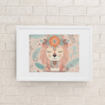 Cuto Boho Leon Animal Safari Baby Room Wall Art