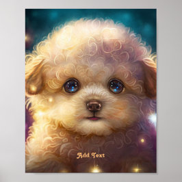Póster Cuto colorido caniche cachorro Perro Mascota Nurse