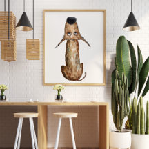 Cuto gracioso acuarela de la ilustración de perro 