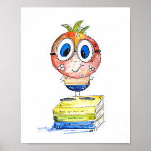 Póster Cuto libro caprichoso Nerd