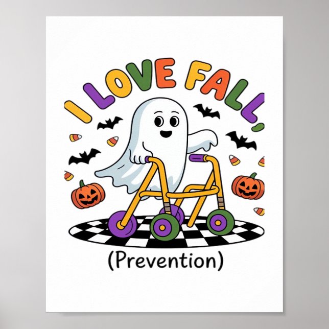 Póster Cuto me encanta la prevención de caídas Fantasma d (Frente)