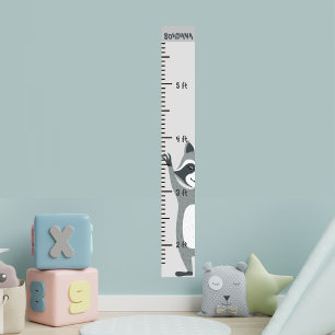 Póster Cuto Raccoon Coon Growth Chart Keep