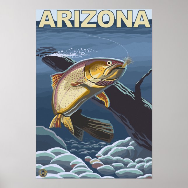 Póster Cutthroat Trout FishingArizona (Frente)