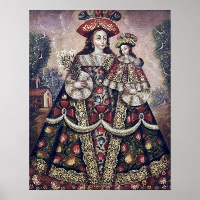 Póster Cuzco School, Peru The Virgin of the Pilgrims (Frente)