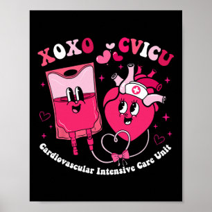 Póster Cvicu Día de San Valentín Cuidados Intensivos Card