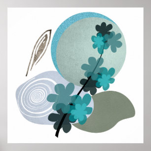 Póster Cyan Boho