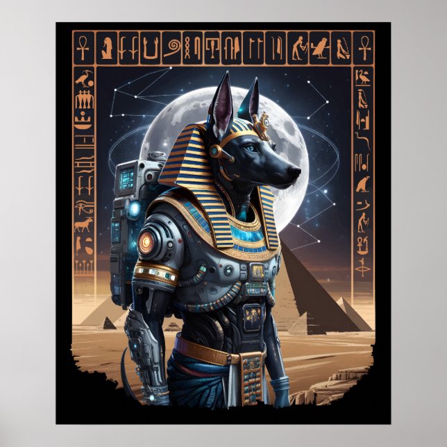 Póster Cyber Anubis - Antiguo Guardián de las Estrellas (Frente)