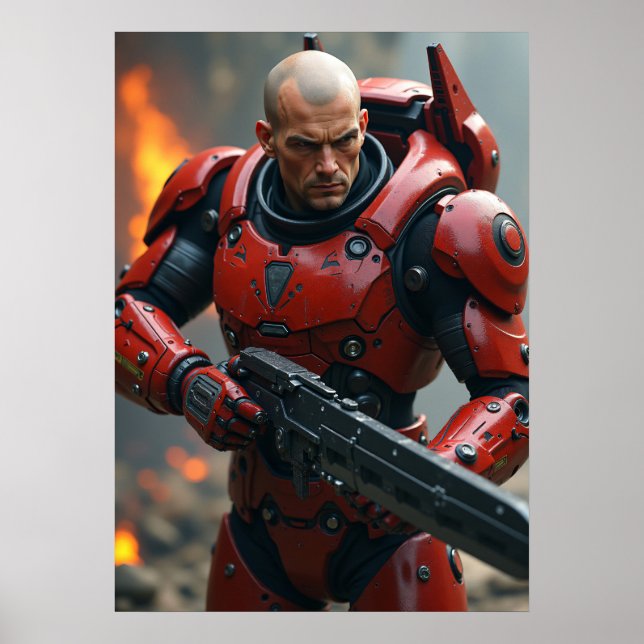 Póster Cyber Ares: Crimson War Engine (Frente)