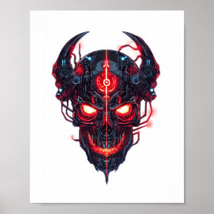 Póster Cyber Demon Skull Lord