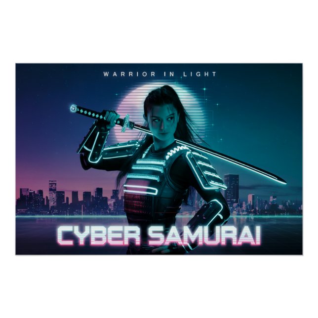 Póster Cyber Samurai: Warrior in Light (Anverso)