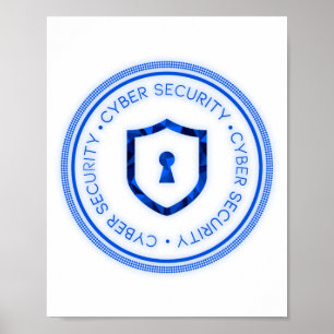 PÓSTER CYBER SECURITY BADGE SEAL