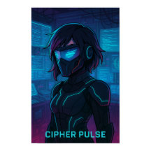 Cyberpunk Hacker Anime Chica