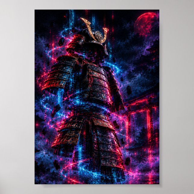 Póster Cyberpunk Samurai Armor (Frente)