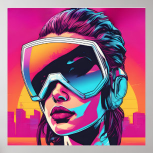Póster Cyberpunk Women