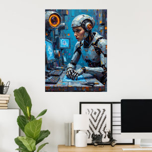 Póster Cyborg en terminal