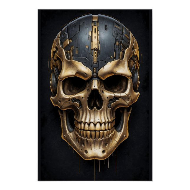 Póster Cyborg Skull (Anverso)