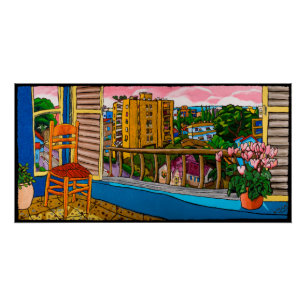 Póster Cyclamens en Herzl Street, , Jonathan Kis-Lev Post
