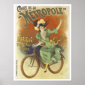 Póster Cycles de la Metropole