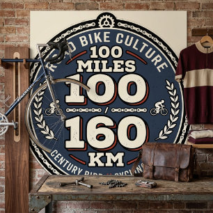 Póster Cycling Century Ride 100 Millas 160 KM